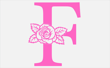 Floral alphabet a-z vector design, Alphabet vector. 1-10 number vector.