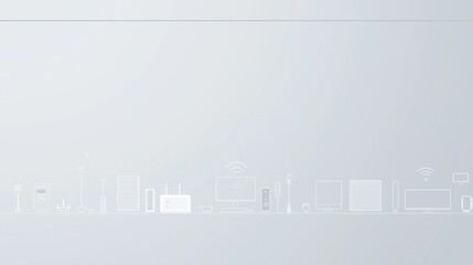 Fototapeta premium Minimalist White Smart Home Device Lineup