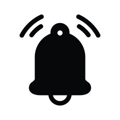 notofication bell solid icon vector design good for web or mobile app