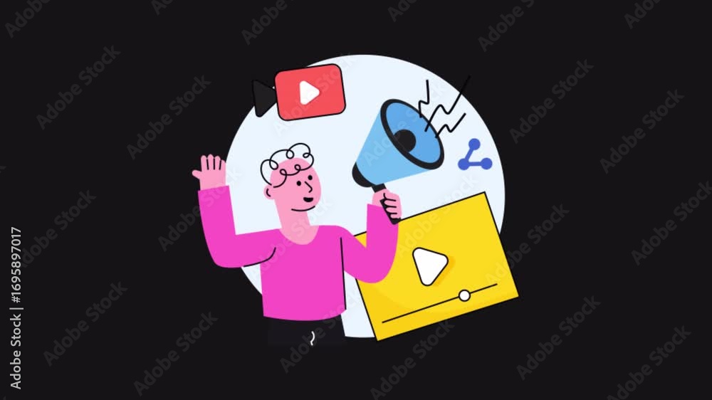Poster business solution 2d motion graphics animation alpha channel