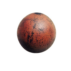 Speckled Orange Sphere with Dark Spots