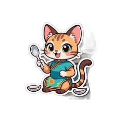 HD Cute animal playing musical instruments sticker
