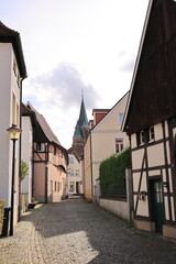 Blick in das Zentrum der Stadt Warendorf im Münsterland