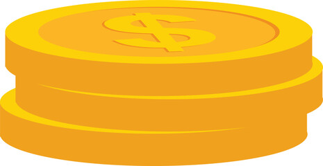 dollar money and coin vector