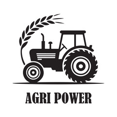 Silhouette of a tractor illustration vector. Vector illustration EPS 10 