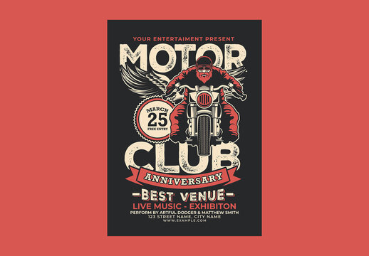 Motorcycle Club Event Flyer