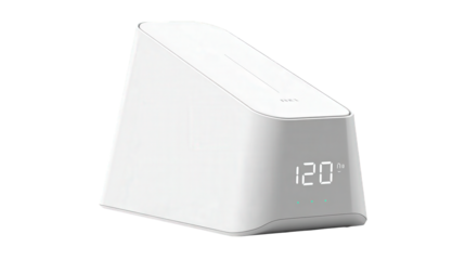 Sleek White Digital Meter with Modern Design