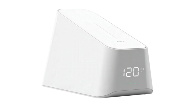 Sleek White Digital Meter with Modern Design