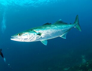 Underwater shot of a large fish