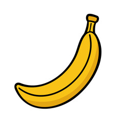 Colored banana. Banana icon isolated on white background. Vector illustration.