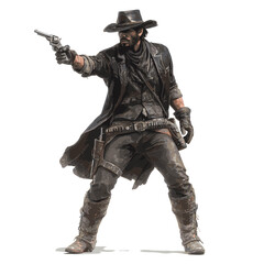 Fototapeta premium Vector cowboy with gun isolated 