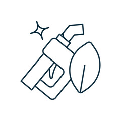 Leaf + fuel symbol icon with white background vector stock illustration