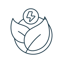 Sustainable energy icon with white background vector stock illustration