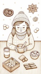 girl with a cup of coffee