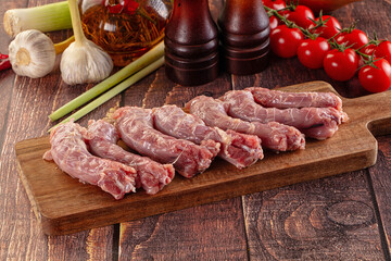 Raw chicken neck for cooking