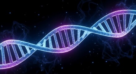 Dna Structure in Blue and Purple