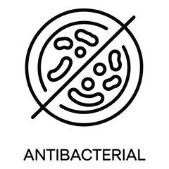 Obraz premium Antibacterial Vector Icon – Germ Protection, Hygiene, Infection Control Symbol