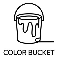 Paint Bucket Vector Icon – Creative Design, Art Tool, Drawing Symbol