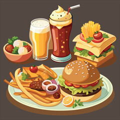 Food vector, Food  design, Food  concept, Food  post, Food  cartoon, Food  icon, Food  template, Food  art, Food  topics, Food doodle