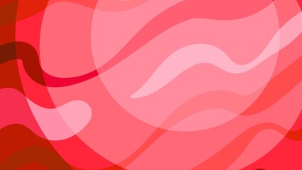 Abstract illustration featuring overlapping, flowing organic shapes in shades of red