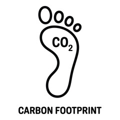 Carbon footprint with co emissions reduction and environmental impact assessment analysis tools silhouette