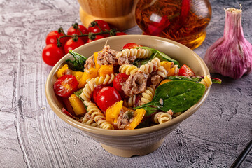 Italian pasta salad with tuna