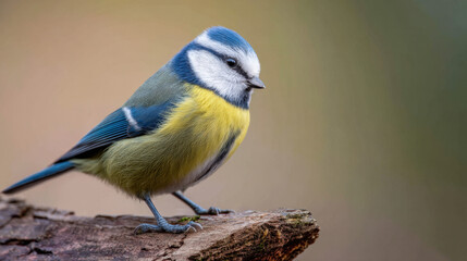 Obraz premium Blue Tit Side Profile