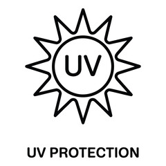 Ultraviolet protection symbol for sun safety and skin health awareness and summer outdoor activities icon silhouette