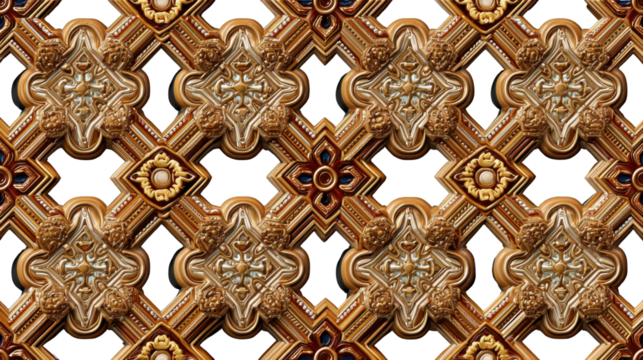 golden ornament on white background