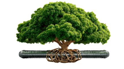 tree in a green environment