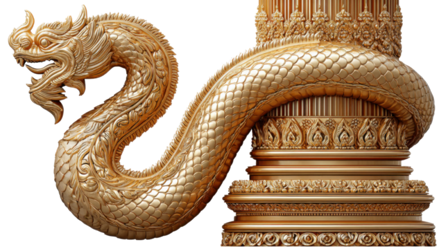 golden dragon statue