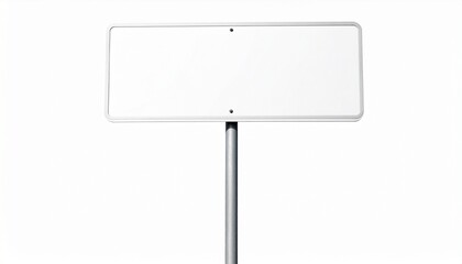 Obraz premium A blank rectangular sign on a pole, symbolizing silence, possibility, and the anticipation of meaning.