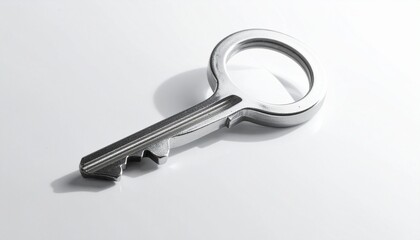 A single metallic key resting on a pale surface, symbolizing access, control, and the quiet power of potential.