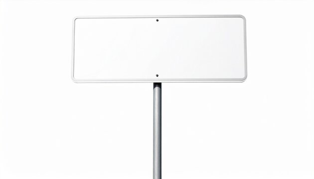 A blank rectangular sign on a pole, symbolizing silence, possibility, and the anticipation of meaning.