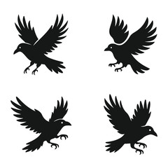 Naklejka premium Raven Birds Svg