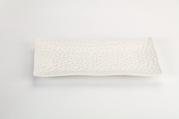 White ceramic empty plate dishware