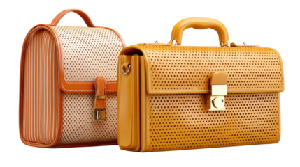 vintage suitcase isolated on white