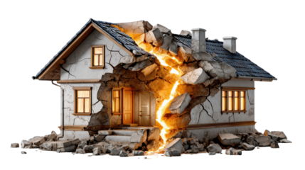 christmas house in the snow