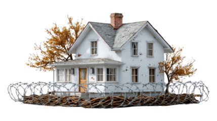 old house in the snow