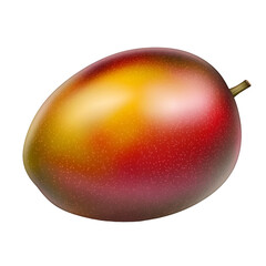 Obraz premium Ripe Mango with Smooth Skin and Stem