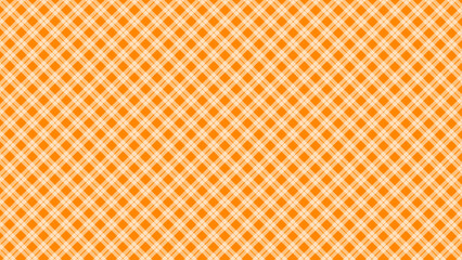 Orange diagonal checkered in the white background. Plaid diagonal wallpaper.