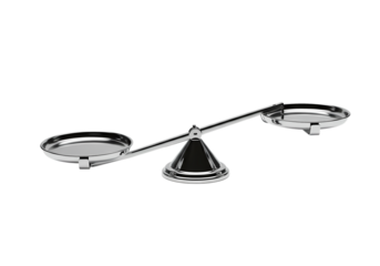 Classic Balance Scale: Justice, Equality, and Measurement Concept isolated on transparent background