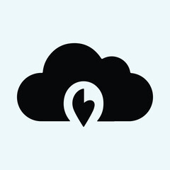 Silhouette Cloud download simple vector illustrator