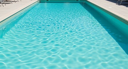 Obraz premium Crystal Clear Water in a Rectangular Swimming Pool