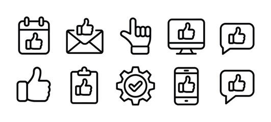 Like icons success icons feedback icons approval icons thumbs up icons rating icons positive icons vector