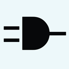 Silhouette Electric plug simple minimalist design vector illustrator