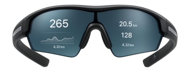 Sports-focused smart goggles with wraparound design and real-time AR metrics