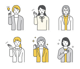 笑顔でポーズをとる女性ビジネスパーソン