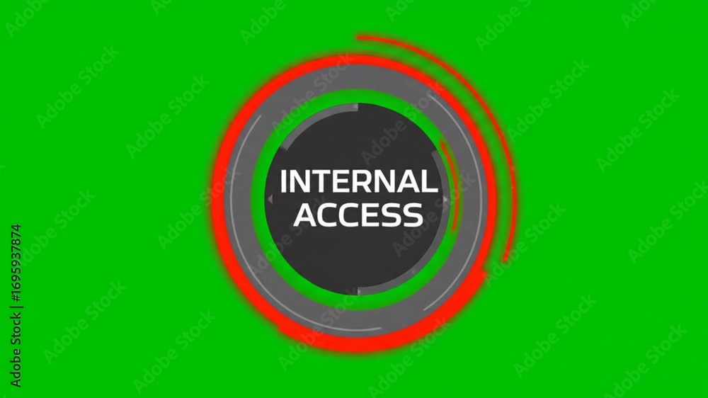Aufkleber dynamic internal access concept with animated circular graphic, perfect for corporate presentations,