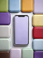 Colorful Rectangles Arranged Around a Device